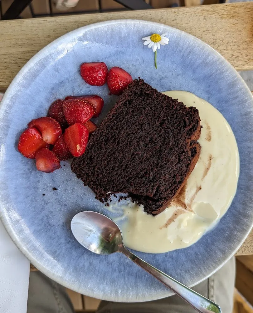 Gâteau Au Chocolat Et Crème Anglaise